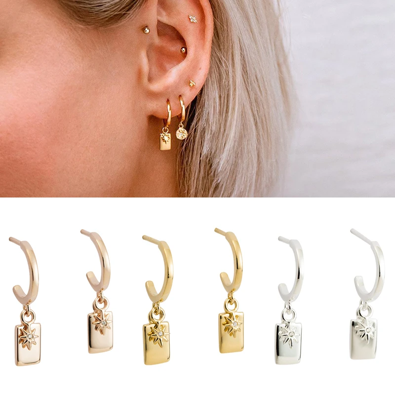 CRMYA Gold Silver Filled Unusual Ear Rings For Women CZ Zircon Square Stud Hoop Errings Girls Jewelry Boucle Oreille Femme
CRMYA Gold Silver Filled Unusual Ear Rings For Women CZ Zircon Square Stud Hoop Errings Girls Jewelry Boucle Oreille Femme