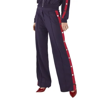 Spring Fashion Cute Contrast Color Single-breasted Splits Elastic Waist SML XL XXL Woman Casual Wide Leg Pants Lady Trousers
Spring Fashion Cute Contrast Color Single-breasted Splits Elastic Waist SML XL XXL Woman Casual Wide Leg Pants Lady Trousers