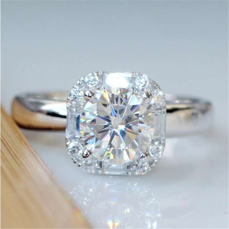 100% Real S925 Sterling Silver Ring for Women 1 Carat Diamond Jewelry Bizuteria Square Engagement Invisible Setting Rings Female
100% Real S925 Sterling Silver Ring for Women 1 Carat Diamond Jewelry Bizuteria Square Engagement Invisible Setting Rings Female