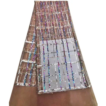 French net lace fabric women dress grid pattern made by colorful sequins AJY18,Top selling good quality Tulle Lace Fabric
French net lace fabric women dress grid pattern made by colorful sequins AJY18,Top selling good quality Tulle Lace Fabric
