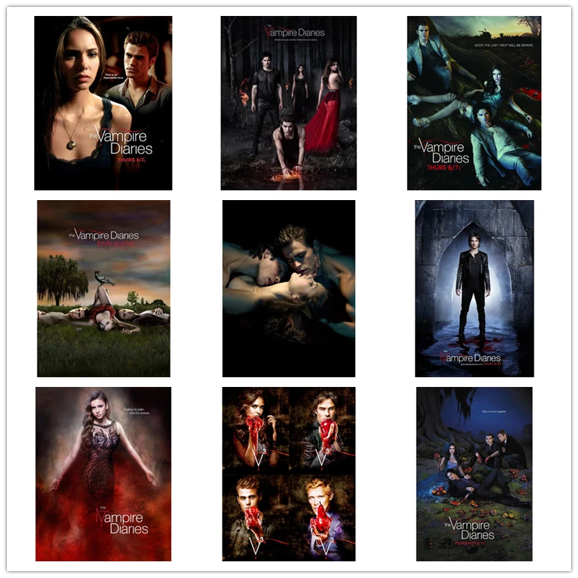 New arrival 5D DIY full square Diamond mosaic The Vampire Diaries diamond embroidery Cross Stitch Home decoration Gift WG1272 
New arrival 5D DIY full square Diamond mosaic The Vampire Diaries diamond embroidery Cross Stitch Home decoration Gift WG1272