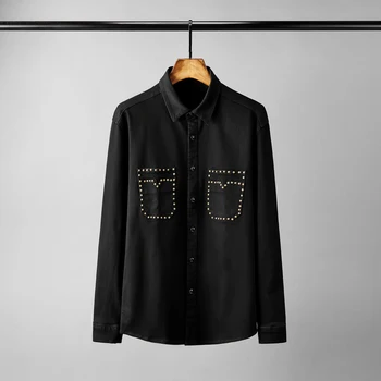 New Denim Mens Shirts Luxury Long Sleeve Two Pockets Casual Mens Dress Shirts Loose Party Man Shirts Autumn And Winter
New Denim Mens Shirts Luxury Long Sleeve Two Pockets Casual Mens Dress Shirts Loose Party Man Shirts Autumn And Winter