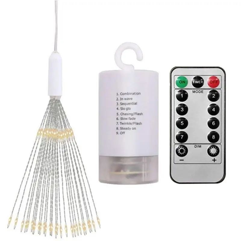 200 LEDs Firework Light Foldable Decorative String Lamp Remote Control 8 Modes for LED
200 LEDs Firework Light Foldable Decorative String Lamp Remote Control 8 Modes for LED