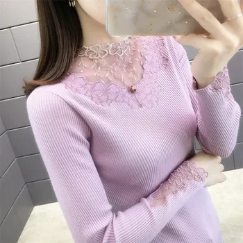 Fashion 2019 autumn and winter lace embroidery stretch knit pullover for women's sweaters
Fashion 2019 autumn and winter lace embroidery stretch knit pullover for women's sweaters