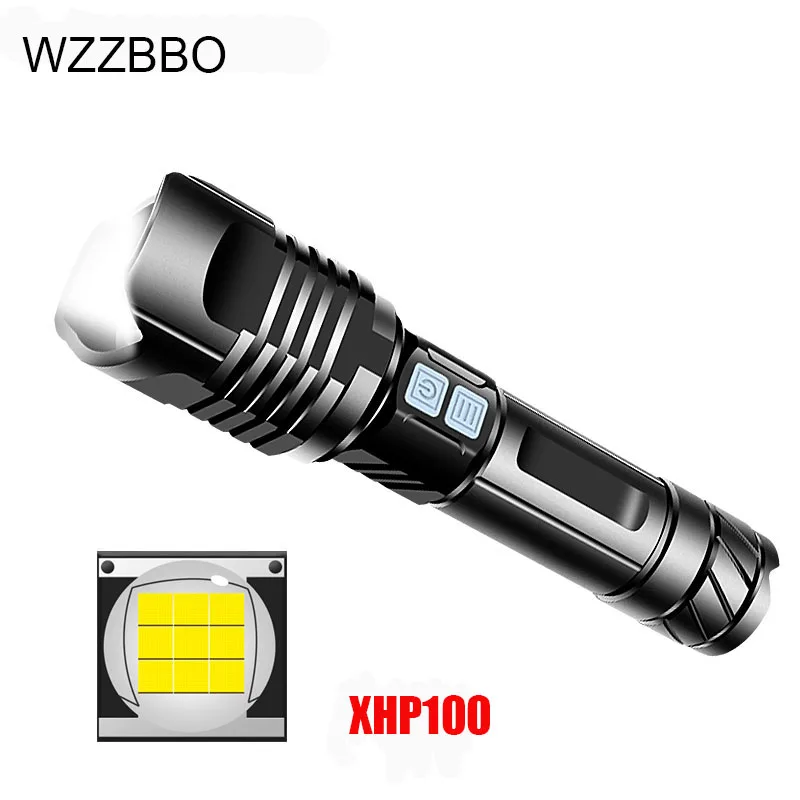 2020 Newest LED Flashlight XHP100 Lamp Beads Torch 5 Lighting Modes Lantern High Power Rechargeable Flashlight olight camping
2020 Newest LED Flashlight XHP100 Lamp Beads Torch 5 Lighting Modes Lantern High Power Rechargeable Flashlight olight camping