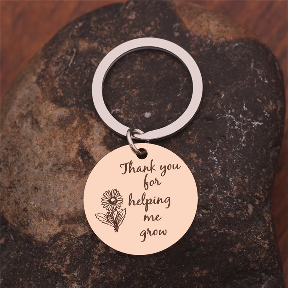 Pre-Teacher Gift Thank You For Helping Me Grow Best Present Keychain Bag Charm Jewelry Key Holder Accessories Keyrings Keytag
Pre-Teacher Gift Thank You For Helping Me Grow Best Present Keychain Bag Charm Jewelry Key Holder Accessories Keyrings Keytag
