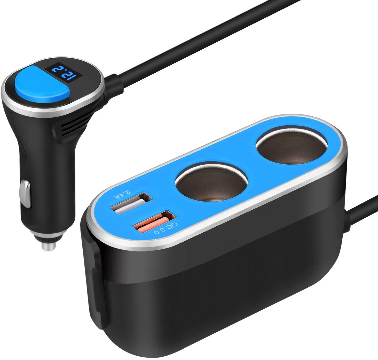 Quick Charge 3.0 Car Charger, 96W 2 Socket Cigarette Lighter Power Adapter 12V/24V DC Outlet Splitter 5.4A Dual USB
Quick Charge 3.0 Car Charger, 96W 2 Socket Cigarette Lighter Power Adapter 12V/24V DC Outlet Splitter 5.4A Dual USB