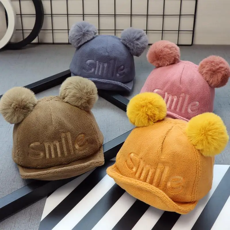 Warm Autumn Winter Windproof Infant Boy Girls Double Balls Baseball Cap Smile Print Adjustable Snapback Sun Hat Kids Accessories
Warm Autumn Winter Windproof Infant Boy Girls Double Balls Baseball Cap Smile Print Adjustable Snapback Sun Hat Kids Accessories