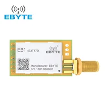 EBYTE 433mhz Wireless Rf Module High-speed Wireless Transceiver Module 1Km Distance E61-433T17D 50mW SMA Antenna UART Module
EBYTE 433mhz Wireless Rf Module High-speed Wireless Transceiver Module 1Km Distance E61-433T17D 50mW SMA Antenna UART Module