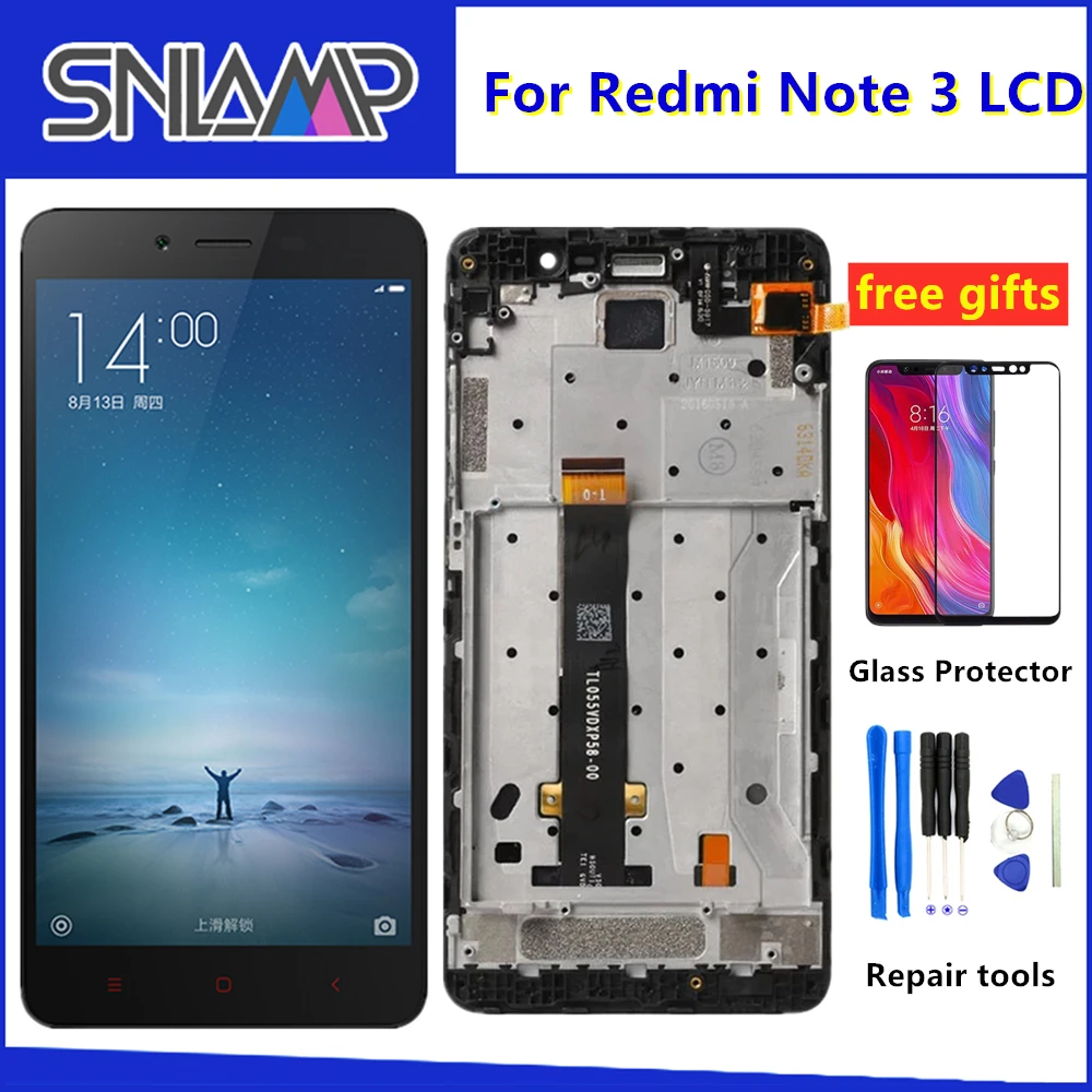 5.5" Original Display For Xiaomi Redmi Note 3 LCD touch screen Digitizer Accessory +Frame For Redmi Note 3 Pro LCD Screen 150mm
5.5" Original Display For Xiaomi Redmi Note 3 LCD touch screen Digitizer Accessory +Frame For Redmi Note 3 Pro LCD Screen 150mm