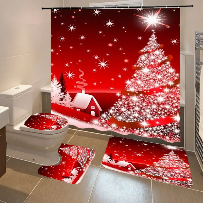 10 Types Christmas Backgdrop Snow Printing Waterproof Bathroom Shower Curtain Bath Curtain Toilet Cover Mat Set Non-Slip Rugs
10 Types Christmas Backgdrop Snow Printing Waterproof Bathroom Shower Curtain Bath Curtain Toilet Cover Mat Set Non-Slip Rugs