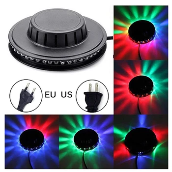 

LED Stage Light 8W RGB Sunflower Projector Light Voice-Activated Colorful Rotary Lights Disco Party Christmas Bar DJ Sound