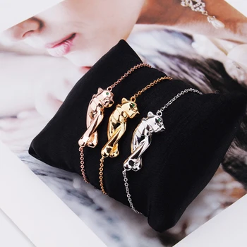Women Men Leopard Bracelet ircon Green Eyes Panther Charm Chain Bracelet Animal Design Yellow Gold Charm Jewelry Party
Women Men Leopard Bracelet ircon Green Eyes Panther Charm Chain Bracelet Animal Design Yellow Gold Charm Jewelry Party