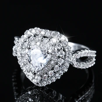 Kinel 2020 New Fashion Heart Ring for Women Silver Color Covered With Zircon Bride Wedding Ring Engagement Jewelry
Kinel 2020 New Fashion Heart Ring for Women Silver Color Covered With Zircon Bride Wedding Ring Engagement Jewelry