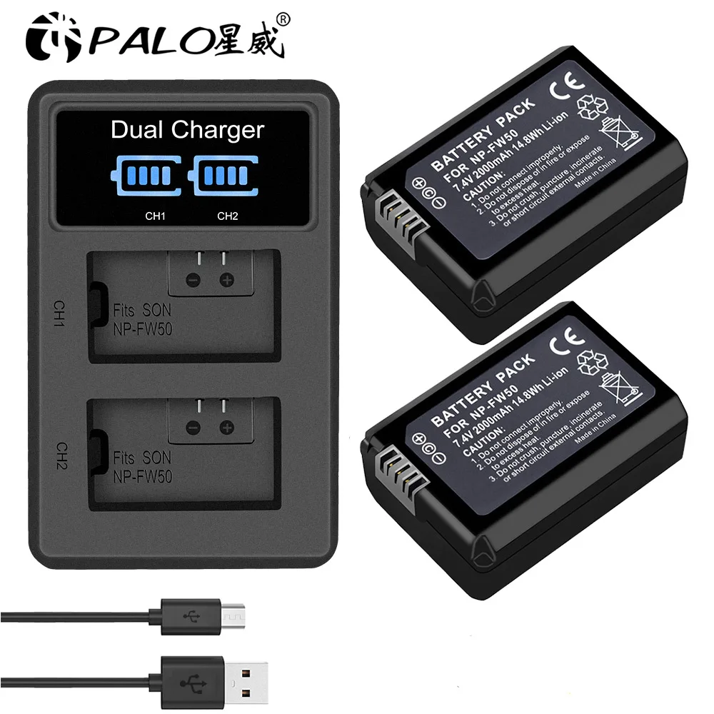 PALO NP-FW50 NP FW50 Camera Battery and LCD USB Dual Charger for Sony Alpha a6500 a6300 a6000 a5000 a3000 NEX-3 a7R batteries
PALO NP-FW50 NP FW50 Camera Battery and LCD USB Dual Charger for Sony Alpha a6500 a6300 a6000 a5000 a3000 NEX-3 a7R batteries