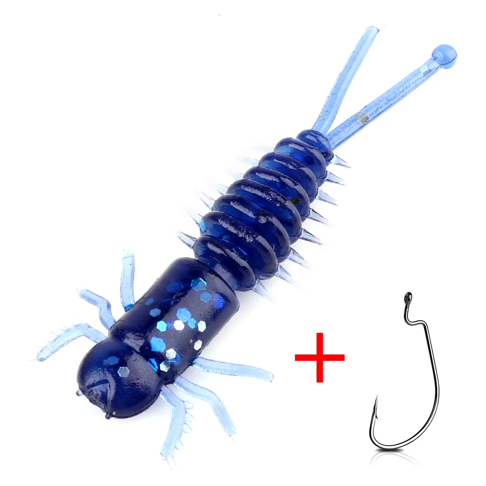 DONQL 20Pcslot Silicone Fishing Lure Artificial Silicone Soft Worm Swimbait 30mm 0.6g Jiging Fishing Bait Tackle Bass Soft LuresSKU_Color1(1)