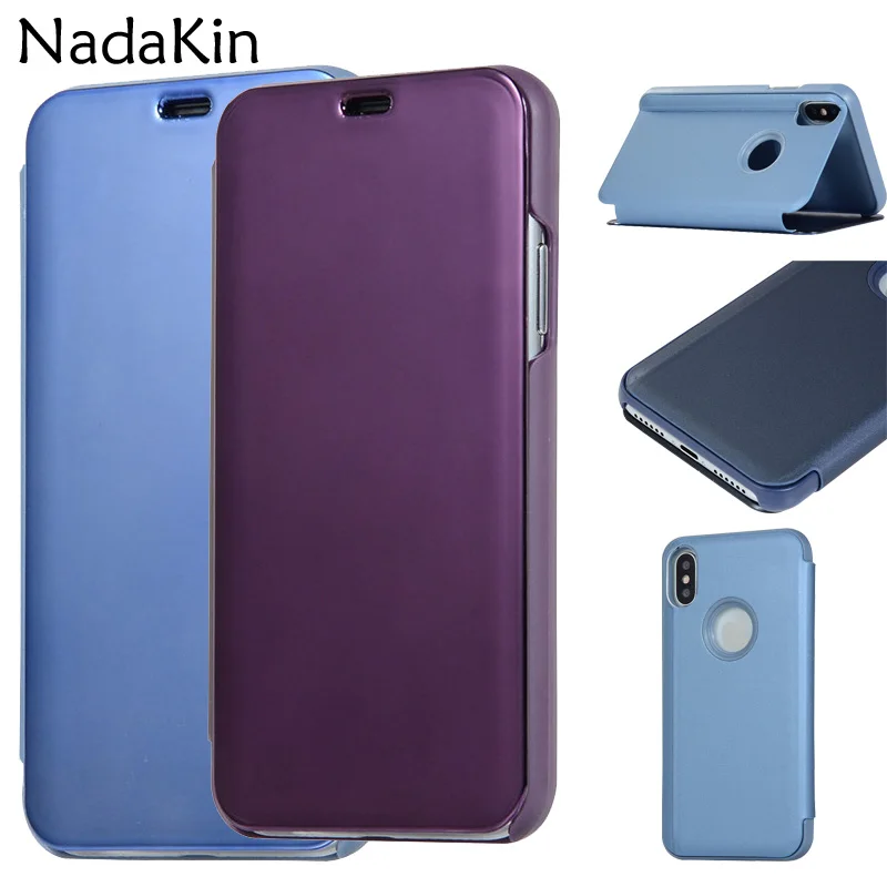 Роскошный чехол книжка с покрытием mi rror для Xiaomi 8 Lite Play A2 Pocophone F1 Red 6 6A 7 5A Go S2 Note 5