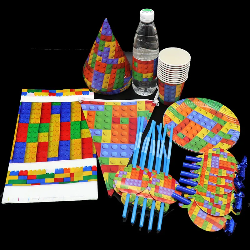 75pcs/lot Lego theme party tableware sets Lego Blocks plates cups banners straws Lego birthday party decorations
75pcs/lot Lego theme party tableware sets Lego Blocks plates cups banners straws Lego birthday party decorations