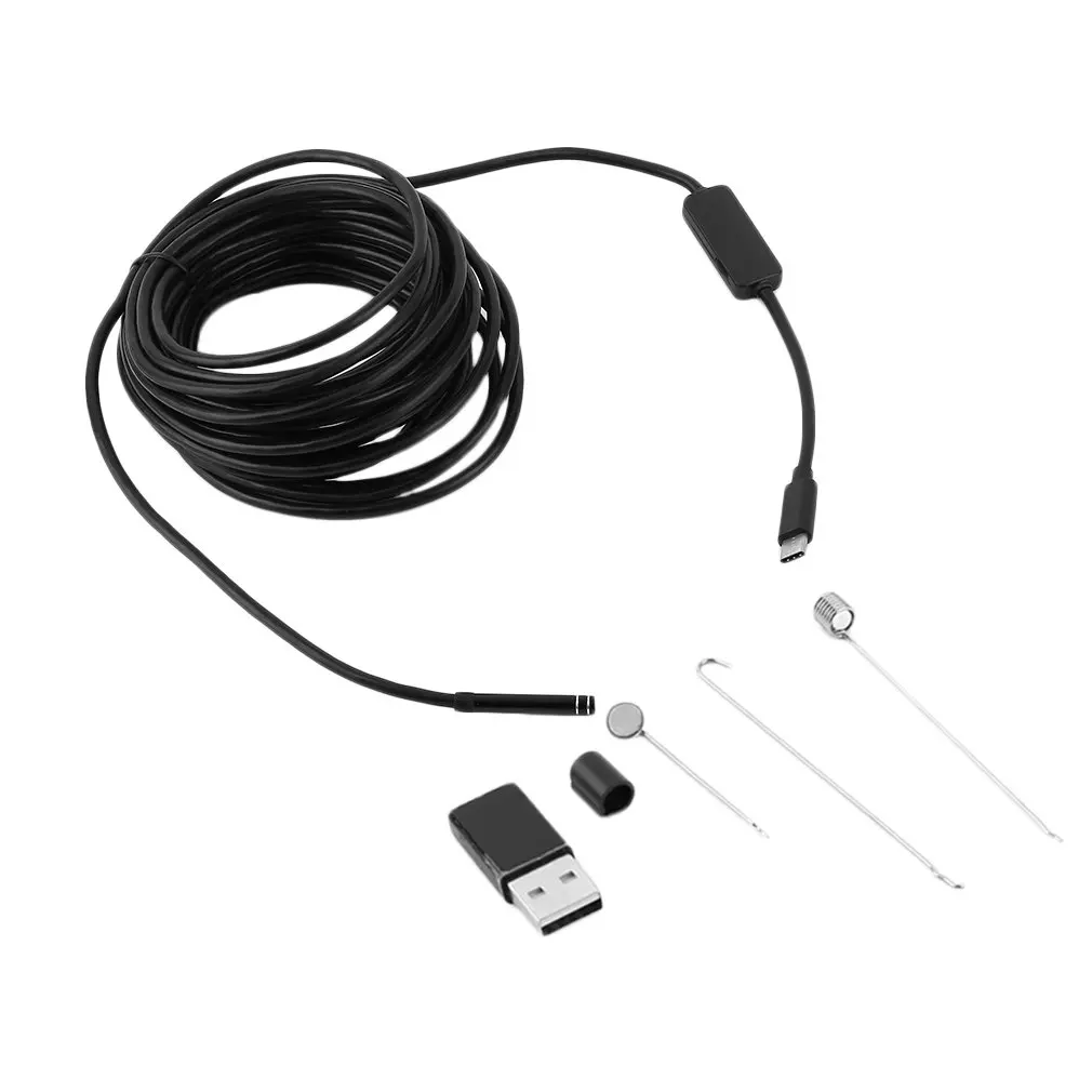 TYPE-C USB Endscope Camera With 5MM Lens 7 M Cable Hard/soft Wire Waterproof IP67 High Resolution 640*480 For Android
TYPE-C USB Endscope Camera With 5MM Lens 7 M Cable Hard/soft Wire Waterproof IP67 High Resolution 640*480 For Android