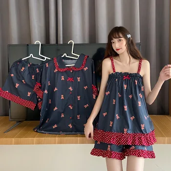 Printed Pajamas Suit 2020 Summer New Style Korean-Style Loose Comfortable Clothing Piece Female
Printed Pajamas Suit 2020 Summer New Style Korean-Style Loose Comfortable Clothing Piece Female