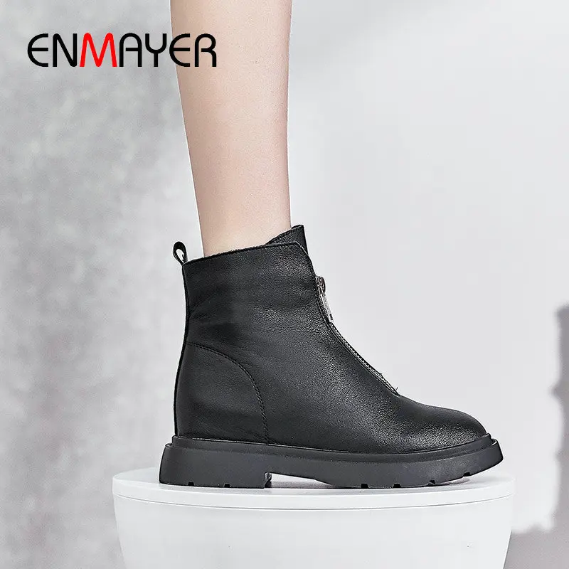 ENMAYER 2019 Fashion Zip Motorcycle Boots Round Toe Ankle Boots for Women Square Heel PU Solid Women Boots Winter Size 34-43
ENMAYER 2019 Fashion Zip Motorcycle Boots Round Toe Ankle Boots for Women Square Heel PU Solid Women Boots Winter Size 34-43