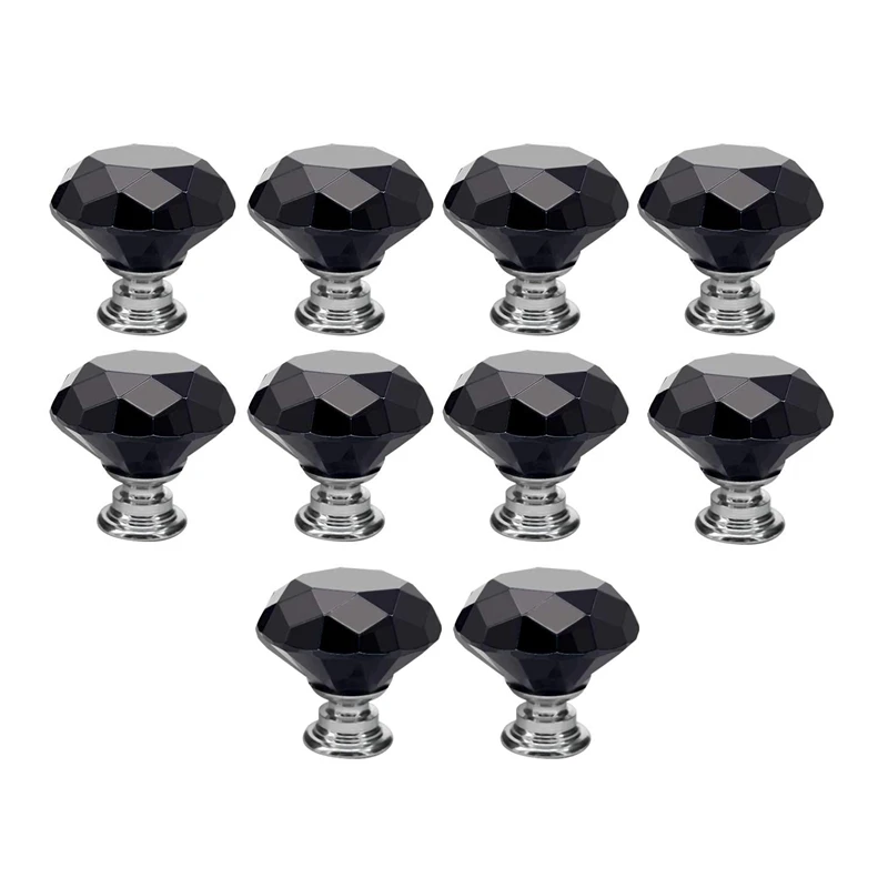 Black 10Pcs 30mm Crystal Glass Cabinet Knobs Diamond Shape Drawer Kitchen Cabinets Dresser Cupboard Wardrobe Pulls Handles
Black 10Pcs 30mm Crystal Glass Cabinet Knobs Diamond Shape Drawer Kitchen Cabinets Dresser Cupboard Wardrobe Pulls Handles