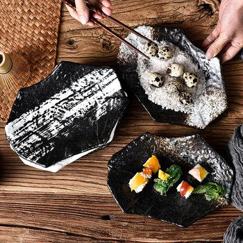 Creative Ceramic Sushi Plate Retro Porcelain Dinner Plates Home Tableware Japanese Dishes Food Holder Fruit Cake Tray Snack Dish
Creative Ceramic Sushi Plate Retro Porcelain Dinner Plates Home Tableware Japanese Dishes Food Holder Fruit Cake Tray Snack Dish