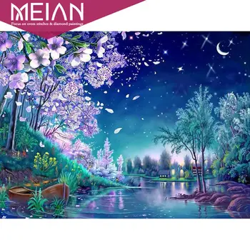 2020 MEIAN Lake Diy Diamond Embroidery Blossom Diamond Painting Natural Scenery Blue Night Surface Full Drill Home Decoration 
2020 MEIAN Lake Diy Diamond Embroidery Blossom Diamond Painting Natural Scenery Blue Night Surface Full Drill Home Decoration