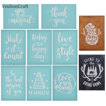 Chzimade 8Pcs/lot Make it Word Self-Adhesive Silk Screen Printing Stencils For DIY T-shirt Pillow Home Decoration
Chzimade 8Pcs/lot Make it Word Self-Adhesive Silk Screen Printing Stencils For DIY T-shirt Pillow Home Decoration