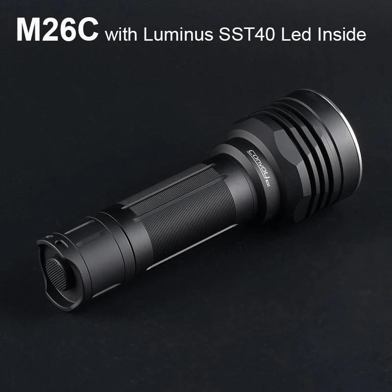 Фонарик Convoy M26C с подсветкой Luminus SST40, светодиодный внутренний фонарь с высокой мощностью 26650, портативное освещение для охоты и кемпинга
Фонарик Convoy M26C с подсветкой Luminus SST40, светодиодный внутренний фонарь с высокой мощностью 26650, портативное освещение для охоты и кемпинга