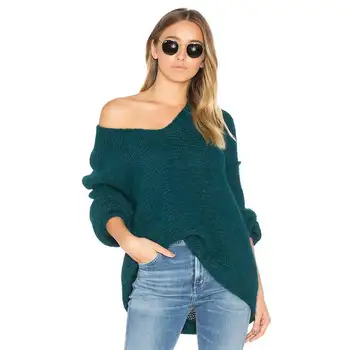 Mixed Fabric Cotton Women Knitted Sweater Loose Soild Color Deep V Neck Pullovers Fashion Pull Femme Tops Streetwear Feminine
Mixed Fabric Cotton Women Knitted Sweater Loose Soild Color Deep V Neck Pullovers Fashion Pull Femme Tops Streetwear Feminine