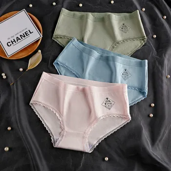 New Underwear Women's Solid Color Cotton Mid-waist Ladies Briefs Cotton Breathable Girls Underpants Girls Seamless Pants
New Underwear Women's Solid Color Cotton Mid-waist Ladies Briefs Cotton Breathable Girls Underpants Girls Seamless Pants
