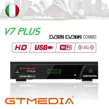 

GTMEDIA V7 PLUS Satellite Receiver DVB-S/S2+T/T2 Digital TV Box Support H.265 1080P Full HD AVS+ and PowerVu DRE & Biss Key