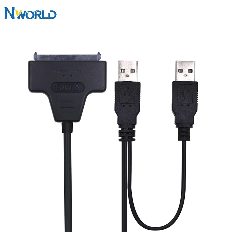 Переходные кабели Nworld с SATA на USB 2 0 7 15 22pin Внешнее питание для 5 ''SSD HDD жесткого