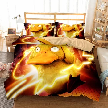 Pika chu Anime Duvet Cover Set Twin Full Queen King Bed Linen Set Janpanese Game Character Cartoon Bedding Set 3PCS for Kids
Pika chu Anime Duvet Cover Set Twin Full Queen King Bed Linen Set Janpanese Game Character Cartoon Bedding Set 3PCS for Kids