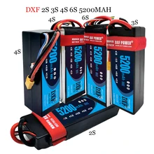 DXF 2PCS Lipo Battery 2S 3S 4S 6S 7.4V 11.1V 14.8V 22.2V 5200mah 80C/160C For RC1/8 1/10 Car XxMax Buggy TruggyTruck Drone Boat 
DXF 2PCS Lipo Battery 2S 3S 4S 6S 7.4V 11.1V 14.8V 22.2V 5200mah 80C/160C For RC1/8 1/10 Car XxMax Buggy TruggyTruck Drone Boat