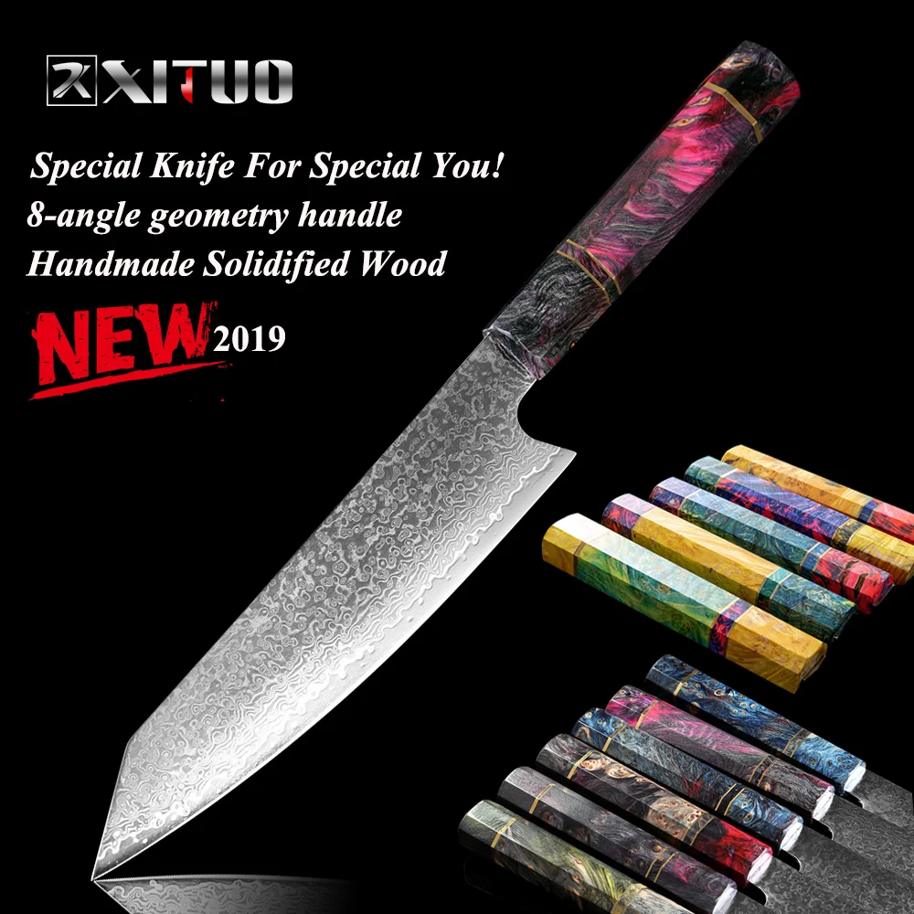 XITUO 8 inch Damascus Chef Knife Japan vg10 Damascus High Carbon Steel Kitchen 8 Angle Solidified Wood Handle kiritsuke Knife CN
XITUO 8 inch Damascus Chef Knife Japan vg10 Damascus High Carbon Steel Kitchen 8 Angle Solidified Wood Handle kiritsuke Knife CN