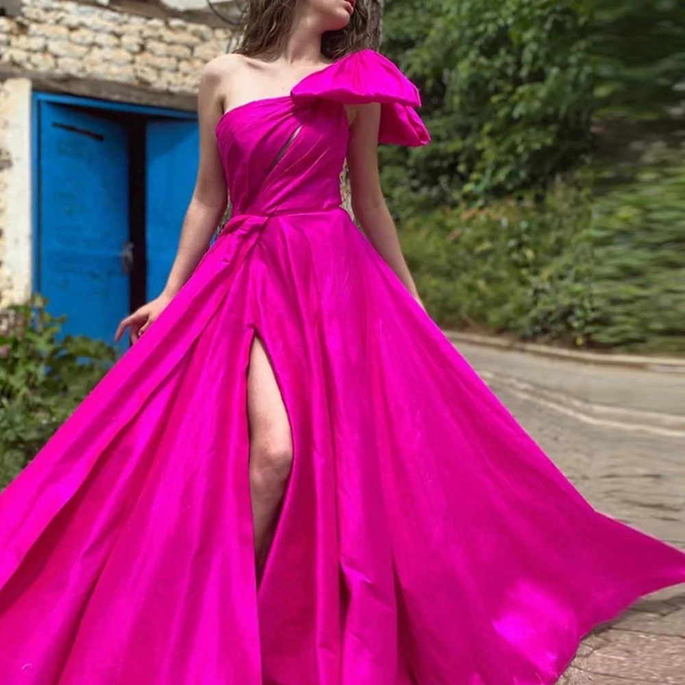 Kayars Rose Red Prom Dresses One Shoulder Formal Taffeta Split Evening Gown Princess Party Dress Customize Junior Gowns 2021
Kayars Rose Red Prom Dresses One Shoulder Formal Taffeta Split Evening Gown Princess Party Dress Customize Junior Gowns 2021