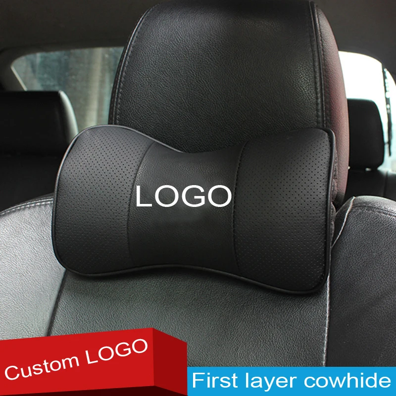 Black 2Pcs Genuine Leather custom logo Car Seat Rest Cushion Headrest Car Neck Pillows For Audi smart Toyota Jaguar Jeep Renault
Black 2Pcs Genuine Leather custom logo Car Seat Rest Cushion Headrest Car Neck Pillows For Audi smart Toyota Jaguar Jeep Renault