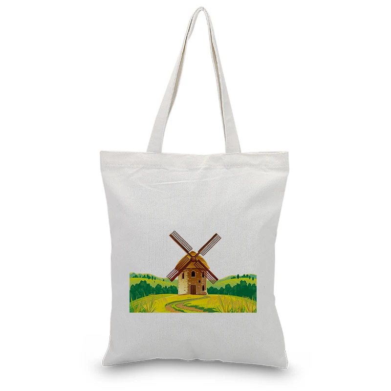 Cartoon Windmill Pattern Canvas Tote Bag Shopping Bag Handbag Daily Use Text DIY Custom Print Logo Eco Reusable Recycle
Cartoon Windmill Pattern Canvas Tote Bag Shopping Bag Handbag Daily Use Text DIY Custom Print Logo Eco Reusable Recycle