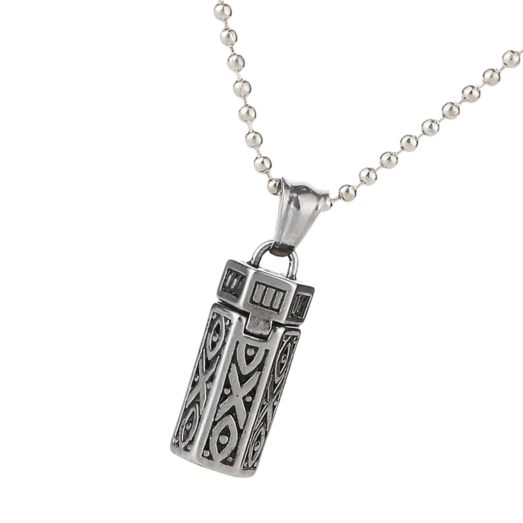 Retro Hexagon Column Box Urn Cremation Pendant Necklace Ash Holder For Pet Retro Hexagon Column Box Urn Cremation Pendant Necklace Ash Holder For Pet