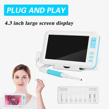 Mini Otoscope Endoscope Camera FHD 4.3inch Display Screen 3.9MM/5.5MM Inspection Flexible Micro Cam Ear Spoon Borescope Otoscope
Mini Otoscope Endoscope Camera FHD 4.3inch Display Screen 3.9MM/5.5MM Inspection Flexible Micro Cam Ear Spoon Borescope Otoscope