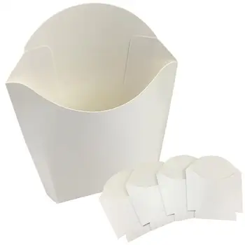 100 Disposable White Fries Box Fried Chicken Burger Packaging Carton Oil Packing Box French Fry Box Holders Cups Set White Paper
100 Disposable White Fries Box Fried Chicken Burger Packaging Carton Oil Packing Box French Fry Box Holders Cups Set White Paper