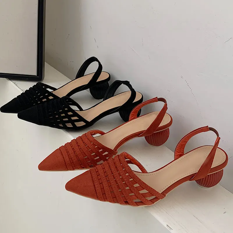 2020 New Women Pumps Sandals Elegant Pointed Toe Hollow-out High Heels Shoes Round Ball Heeled Slingback Pumps Sexy Mules
2020 New Women Pumps Sandals Elegant Pointed Toe Hollow-out High Heels Shoes Round Ball Heeled Slingback Pumps Sexy Mules
