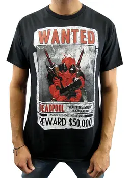 Marvel Men's Deadpool Wanted Armed and Dangerous Black T-shirt New Summer Short Sleeves Cotton T-Shirt Fashion
Marvel Men's Deadpool Wanted Armed and Dangerous Black T-shirt New Summer Short Sleeves Cotton T-Shirt Fashion