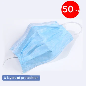 50Pcs/Lot Disposable Protection Earloops Face Masks Non Woven 3 Laye Anti Dust Mouth Mask
50Pcs/Lot Disposable Protection Earloops Face Masks Non Woven 3 Laye Anti Dust Mouth Mask