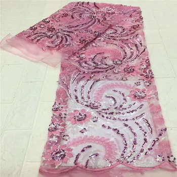 2020 5yards fashion Sequin Velvet Lace Fabric Embroidered good quality African sequins Velvet Lace Fabric for dress light pink
2020 5yards fashion Sequin Velvet Lace Fabric Embroidered good quality African sequins Velvet Lace Fabric for dress light pink