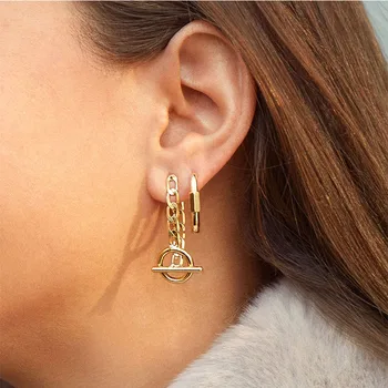 Metal Gold Color Mixed Linked Circle Lasso Dangle Earrings for Women Trendy Long Chain Ear Piercing Statement Drop Earrings
Metal Gold Color Mixed Linked Circle Lasso Dangle Earrings for Women Trendy Long Chain Ear Piercing Statement Drop Earrings
