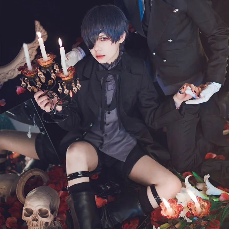 Anime Black Butler Cosplay Cotumes Ciel Phantomhive Demon Devil Black Unisex Uniform Outfits
Anime Black Butler Cosplay Cotumes Ciel Phantomhive Demon Devil Black Unisex Uniform Outfits