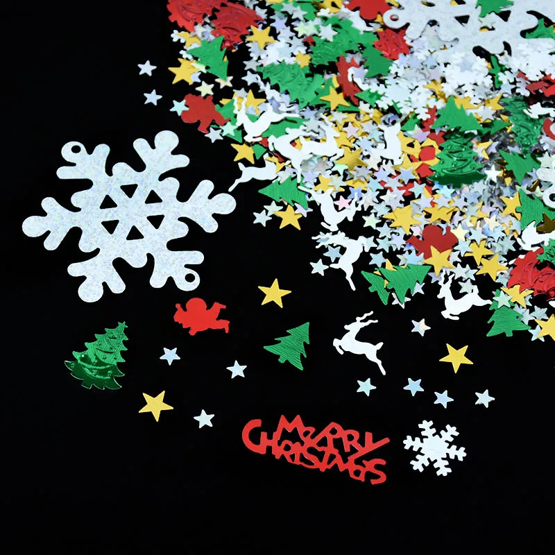 15g Christmas Confetti Pentagram Snowflake Santa Pine Merry Christmas Alphabet Elk Table Confetti Bright Christmas Decoration
15g Christmas Confetti Pentagram Snowflake Santa Pine Merry Christmas Alphabet Elk Table Confetti Bright Christmas Decoration
